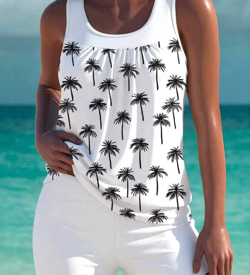 Bridget — Elegant tankini with tummy control effect and matching shorts
