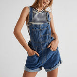 Bridget — Short Denim Overalls