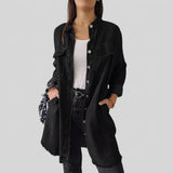 Linda — Long Sleeve Denim Shirt Dress