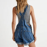 Bridget — Short Denim Overalls