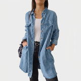 Linda — Long Sleeve Denim Shirt Dress