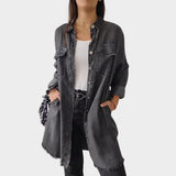 Linda — Long Sleeve Denim Shirt Dress