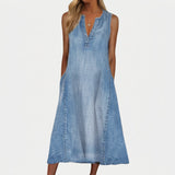 Sorcha — Comfortable A-Line Denim Dress