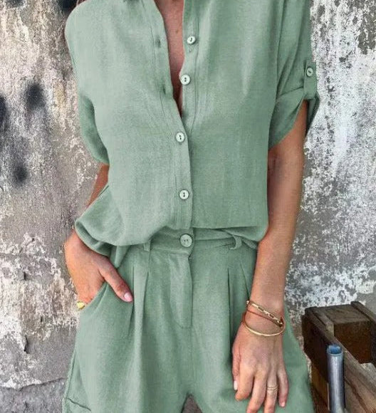 Amy — Airy Buttoned Set