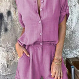 Amy — Airy Buttoned Set