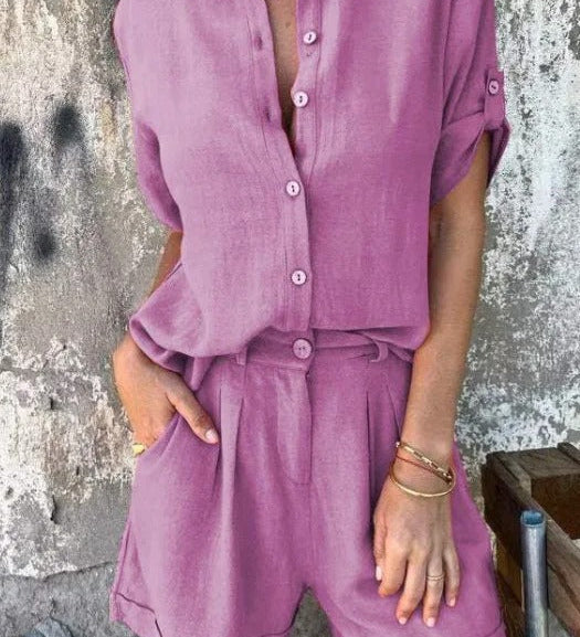 Amy — Airy Buttoned Set