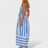 Patricia — Long Striped Dress