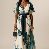 Karen — Long Dress Watercolour Print