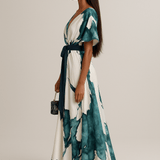 Karen — Long Dress Watercolour Print