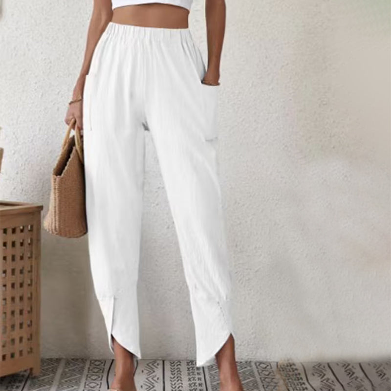 Lorraine — Trousers with Frayed Hem
