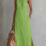 Audrey — Sleeveless Lace Detail Midi Dress