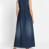 Holly — Vintage Denim Maxi Dress