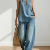 Neasa — Two-Piece Denim Set
