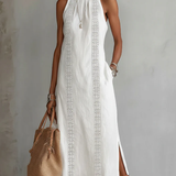 Florence — Sleeveless Lace Detail Midi Dress