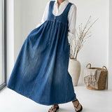 Holly — Vintage Denim Maxi Dress