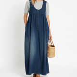 Holly — Vintage Denim Maxi Dress