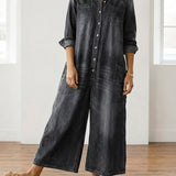 Clodagh — Denim Cotton Jumpsuit