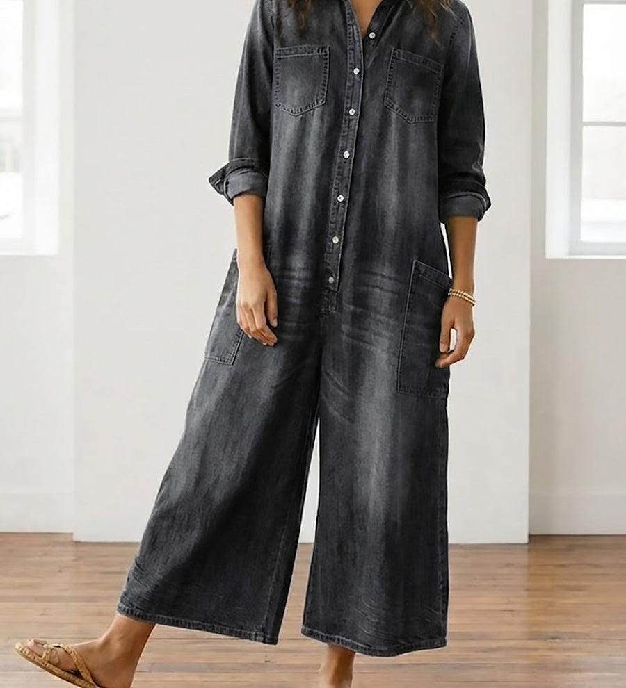 Clodagh — Denim Cotton Jumpsuit