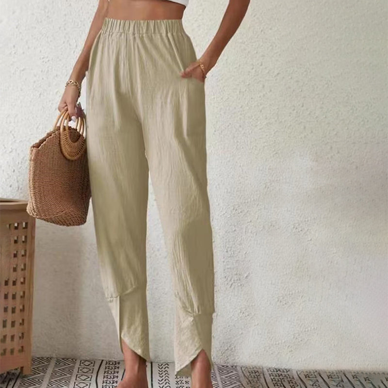 Lorraine — Trousers with Frayed Hem