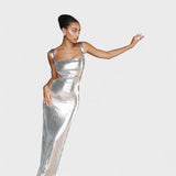 Gráinne — Silver Evening Gown
