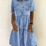 Deirdre — Casual Elegant Denim Dress