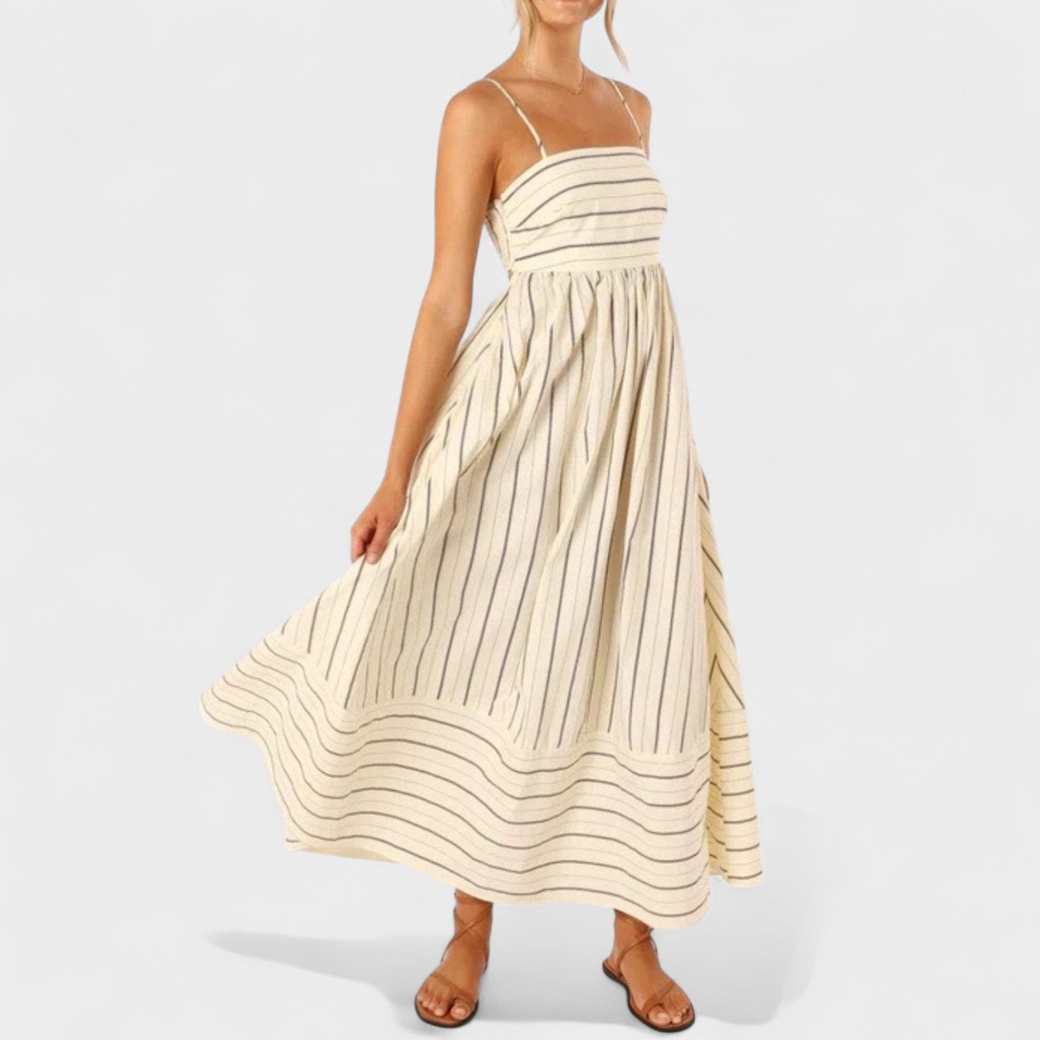 Patricia — Long Striped Dress
