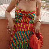 Kathleen — Abstract Printed Maxi Dress