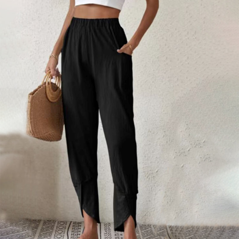 Lorraine — Trousers with Frayed Hem